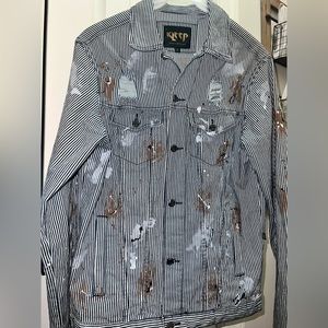 KLEEP SEERSUCKER SPLATTER COAT SIZE L